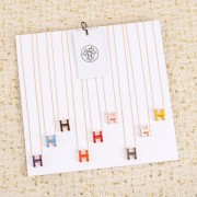 2021 Latest Hermes POP Enamel H Necklace Yellow Gold/Pink Gold/White Gold
