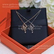 Best Hermes Trio Farandole Necklace With 1 Diamonds Rose Gold/Silver