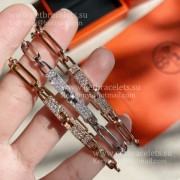 Hermes Women Kelly Chaine Bracelet With Diamonds Silver/Yellow Gold/Rose Gold Hot Selling Jewellery Online