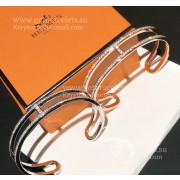 Hermes Ever Chaine Dancre Bracelet With Pave Diamonds White Gold/Pink Gold New Style