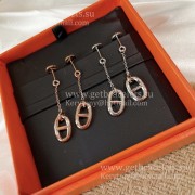 Womens Latest Style Hermes Farandole Earrings Rose Gold/White Gold