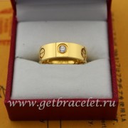 Imitation Cartier Love Ring Yellow Gold With 3 Diamonds B4032400