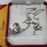 Imitation Cartier LOVE White Gold Necklace