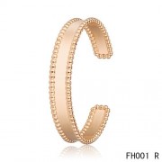 Replica Van Cleef And Arpels Open Bracelet In Pink Gold