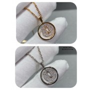 Messika Lucky Move Pave Diamond Necklace Rose Gold/White Gold