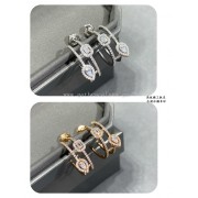 Messika Lucky My Twin Hoops Diamond Earrings Rose Gold/White Gold