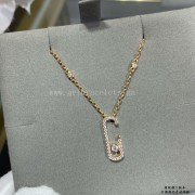 Messika Lucky Pave Diamond Necklace White Gold/Rose Gold