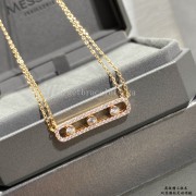 Messika Move Pave For Her Diamond Double Chain Necklace White Gold/Rose Gold