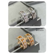 Messika Move Pave Hoop Diamond Earrings Rose Gold/White Gold