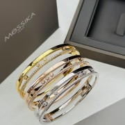 Messika Move Romane Large Bangle With Her Diamonds Yellow Gold/White Gold/Rose Gold