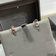 Messika Move Uno Mini Hoops For Her Diamond Earrings Rose Gold/White Gold