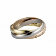 Popular Trinity De Cartier Small Ring White Gold/Yellow Gold/Pink Gold with Diamonds B4086100 Premium replica