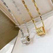 B.zero1 Rock Necklace with Pave Diamonds Yellow Gold and White Gold AAA