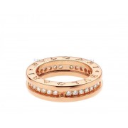 B.zero1 1-Band Rose Gold Ring with Pave Diamonds