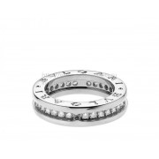 B.zero1 1-Band White Gold Ring with Pave Diamonds