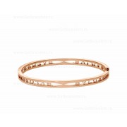 B.zero1 18kt Rose Gold Bangle Bracelet with Logo on the Spiral