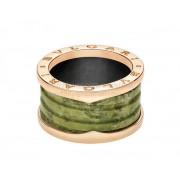 B.zero1 4-Band Rose Gold Ring with Green Marble