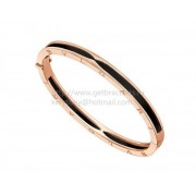 B.zero1 Bangle Bracelet in Rose Gold and Black Cermet