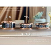 B.zero1 Black Ceramic and Rose Gold Ring