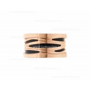 B.zero1 Design Legend 4-Band Ring in 18kt Rose Gold and Black Ceramic