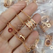 B.zero1 Design Legend Necklace with Rose Gold Pendant Set with Pave Diamonds