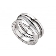 B.zero1 Design Legend Ring in White Gold Set With Pave Diamonds