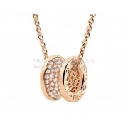 B.zero1 Pave Diamond Pendant with Rose Gold Chain