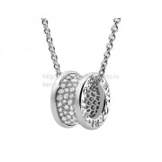 B.zero1 Pave Diamond Pendant with White Gold Chain