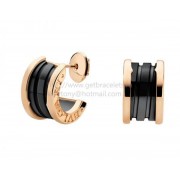 B.zero1 Rose Gold Earrings with Black Ceramic