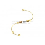 B.zero1 Soft 3-Feature Yellow White and Rose Gold Bracelet