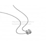 B.zero1 White Gold Necklace with Pave Diamonds