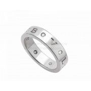 Band Ring in White Gold with 7 Diamonds