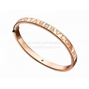 Bangle Bracelet in Pink Gold with Diamonds