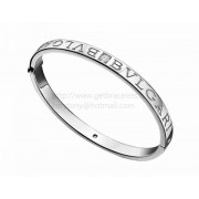 Bangle Bracelet in White Gold with Diamonds