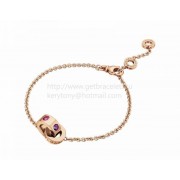 Bracelet in Pink Gold with Amethysts and Pink Tourmalines