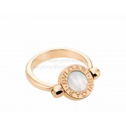 Flip Pink Gold Ring with Mother of Pearl and Onyx