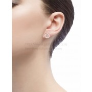 MAKE YOUR PAIR Rose Gold Single Earrings Set with Pave Diamonds