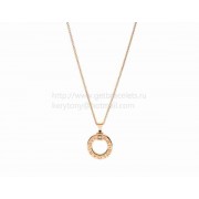 Cheap necklace Pink Gold with Diamond and Chain