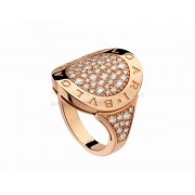 Pink Gold Ring with Pave Diamonds AN854862