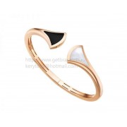 DIVAS Dream Bracelet Rose Gold with Mother of Pearl and Onyx