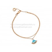 DIVAS Dream Bracelet Rose Gold with Tourquoise