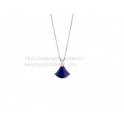 Divas Dream Necklace in Rose Gold with Lapis Lazuli and Diamond