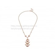 Divas Dream Rose Gold Necklace with Pave Diamonds