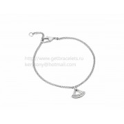 DIVAS Dream White Gold Openwork Bracelet with White Gold Pendant Set with Pave Diamonds