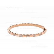 Serpenti Viper 18K Rose Gold Bracelet set with Demi-Pave Diamonds