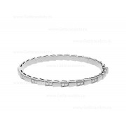 Serpenti Viper 18K White Gold Bracelet set with Demi-Pave Diamonds
