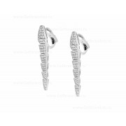 Serpenti Viper Earrings 18K White Gold with Full Pave Diamonds