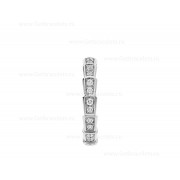 Small Serpenti Viper Wedding Band in 18k White Gold With Full Pave Diamonds