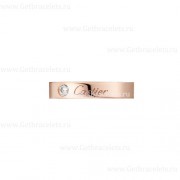 Replica Cartier C de Cartier Wedding Band With Diamond Pink Gold B4097200