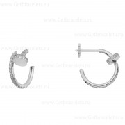 Replica Cartier Juste Un Clou Small Earring White Gold Wiht Diamonds B8301431